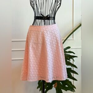 GAP Light Pink Eyelet A-Line Skirt